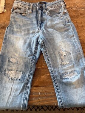 Polo by Ralph Lauren Light Blue Distressed Slim Straight Jeans